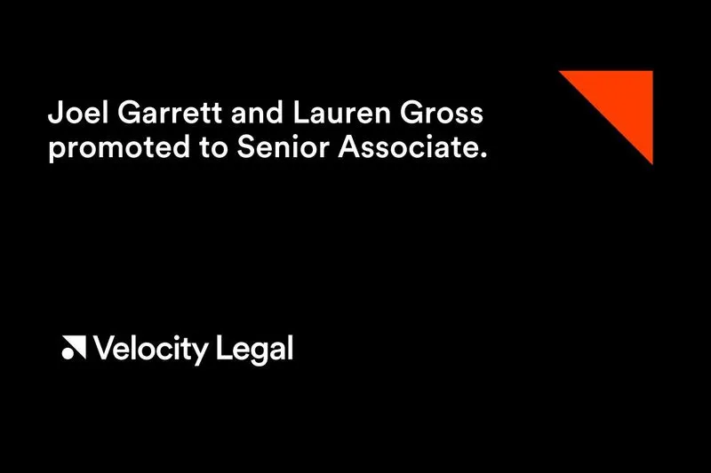 Joel Garrett and Lauren Gross promoted to Senior Associate