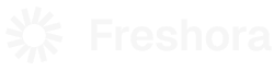Freshora brand logo with sunburst icon and text.
