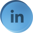 LinkedIn logo blue circle with white background.