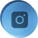 Instagram icon in blue gradient circle.