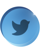 Blue Twitter bird icon on a circular blue gradient background.