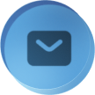 Blue circular icon with a dark envelope symbol representing email or mailbox.