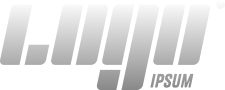 Logo text reading 'Logo Ipsum' in a modern, stylized font with a gradient effect.