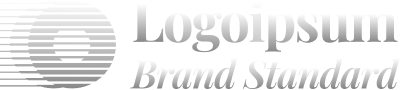 Logo combining stylized circular stripes with the text 'Logoipsum Brand Standard'.
