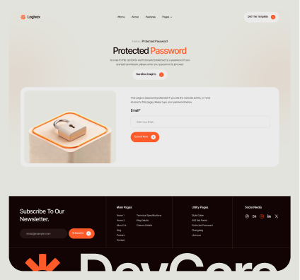 Protected Password Page