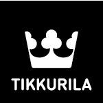 Tikkurila logotyp med en krona över företagsnamnet.