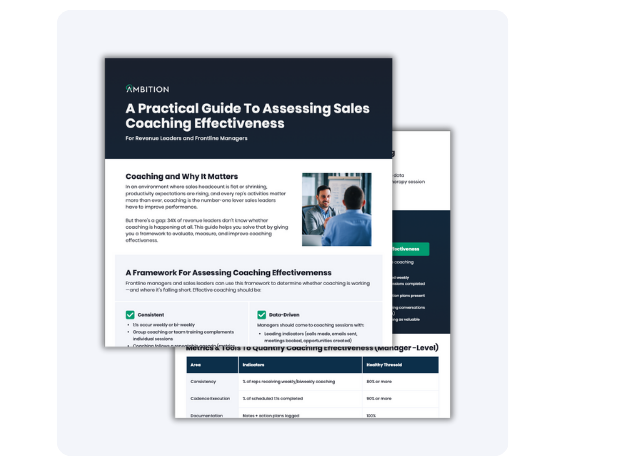 A Practical Guide to Sales Coaching Effectiveness