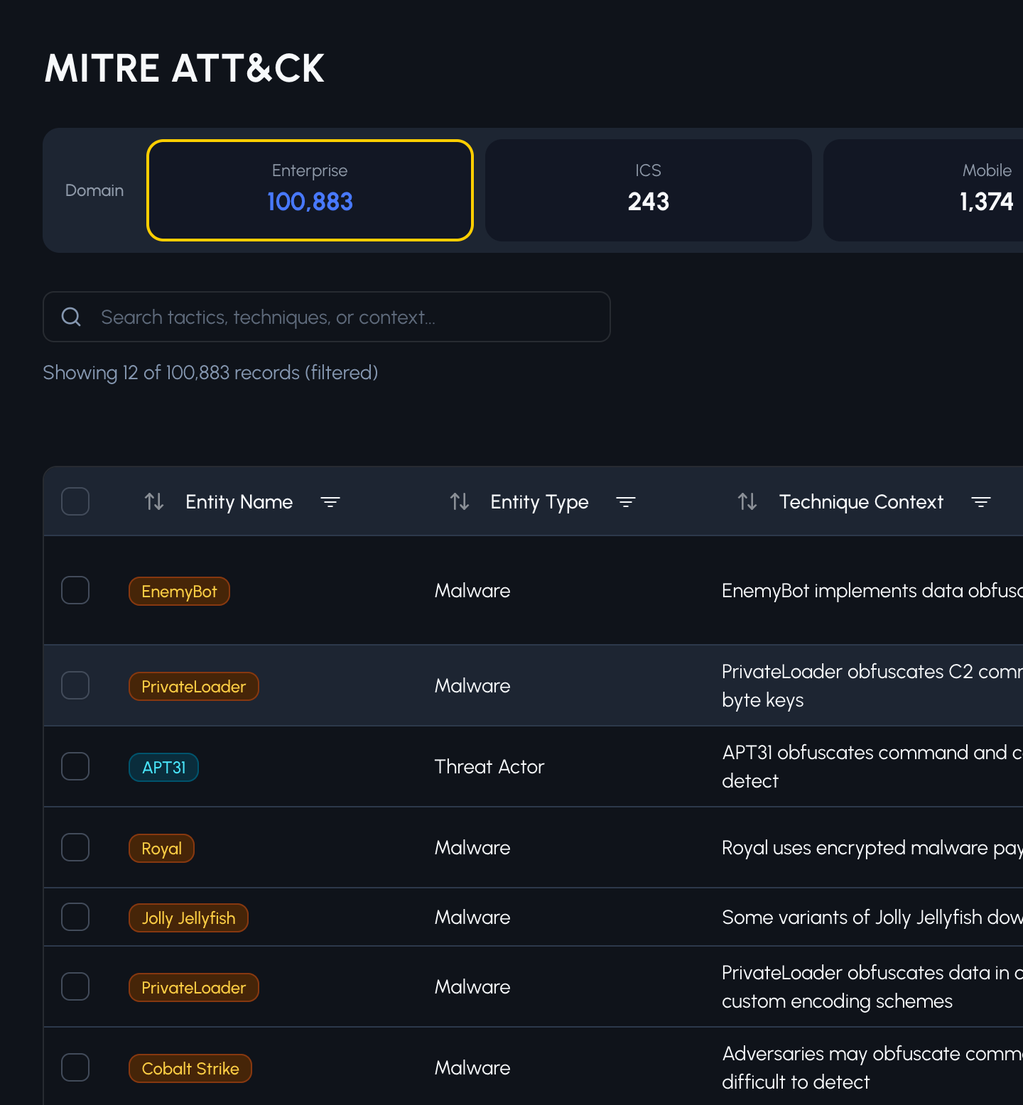 Mitre Att&ck Page
