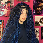blue braids