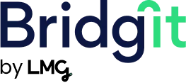 Bridgit logo with the word 'Bridgit' in black and green letters.