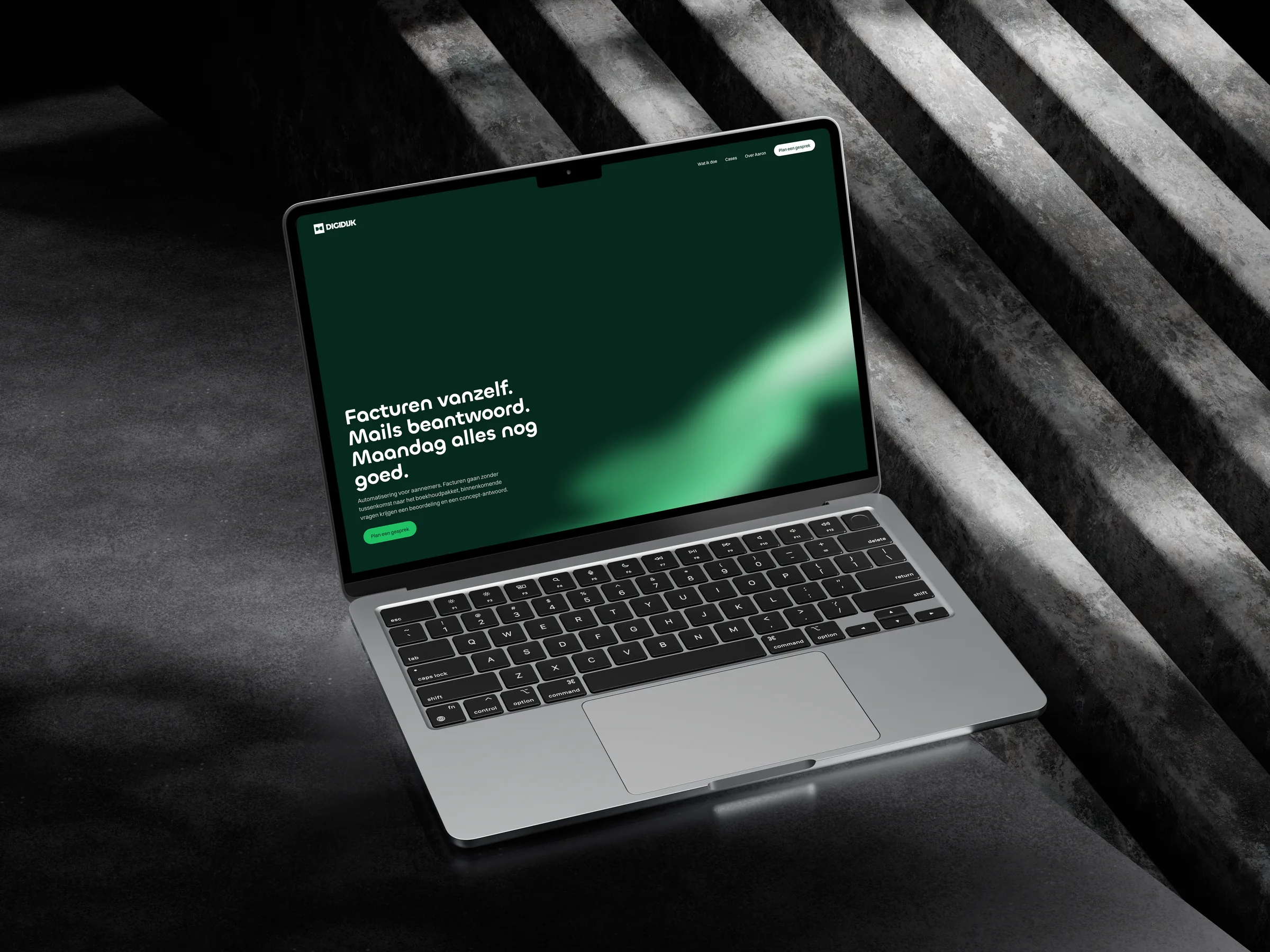 De site van DIGIDIJK op een MacBook Air