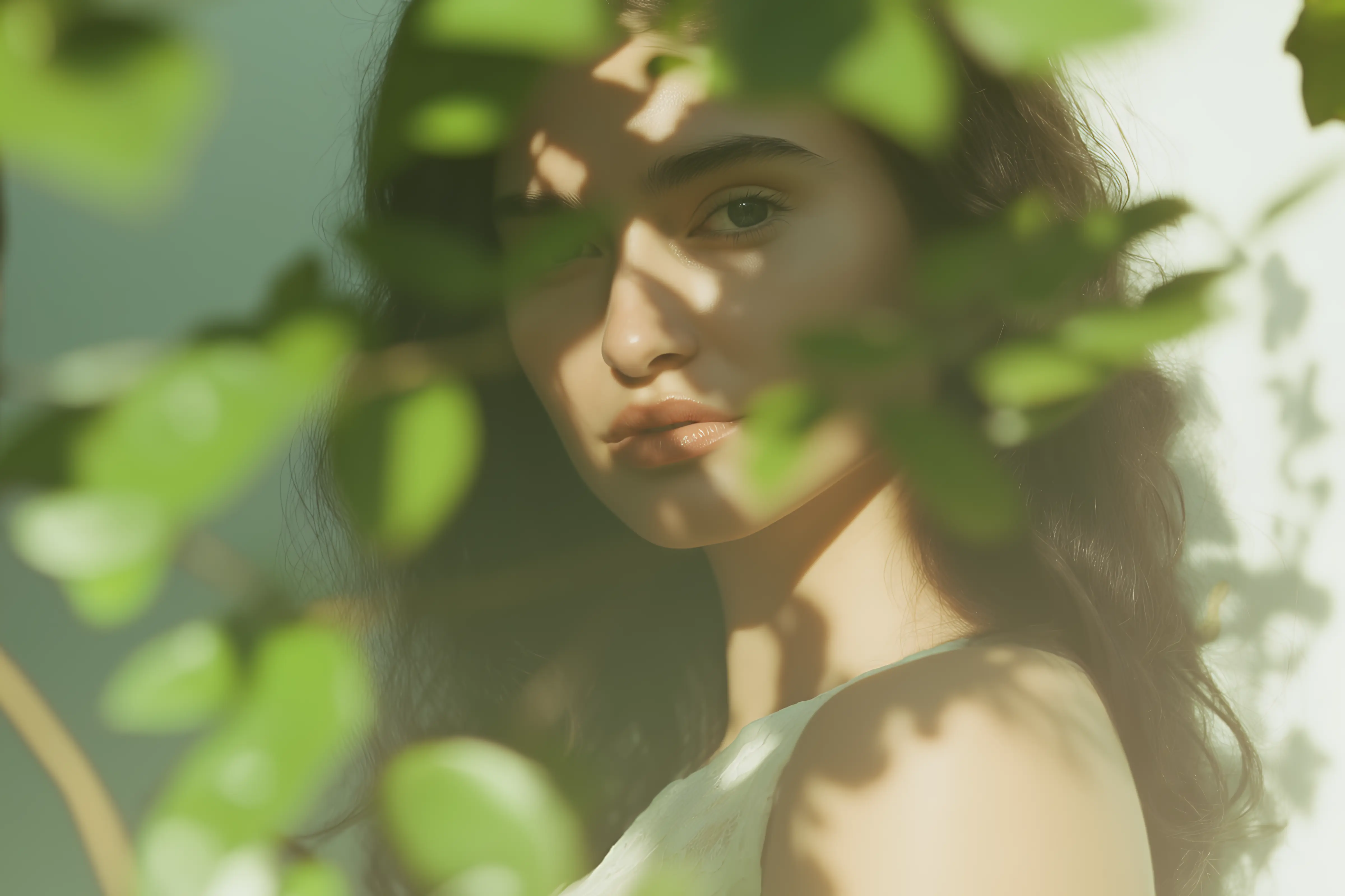 Dreamy portrait in nature