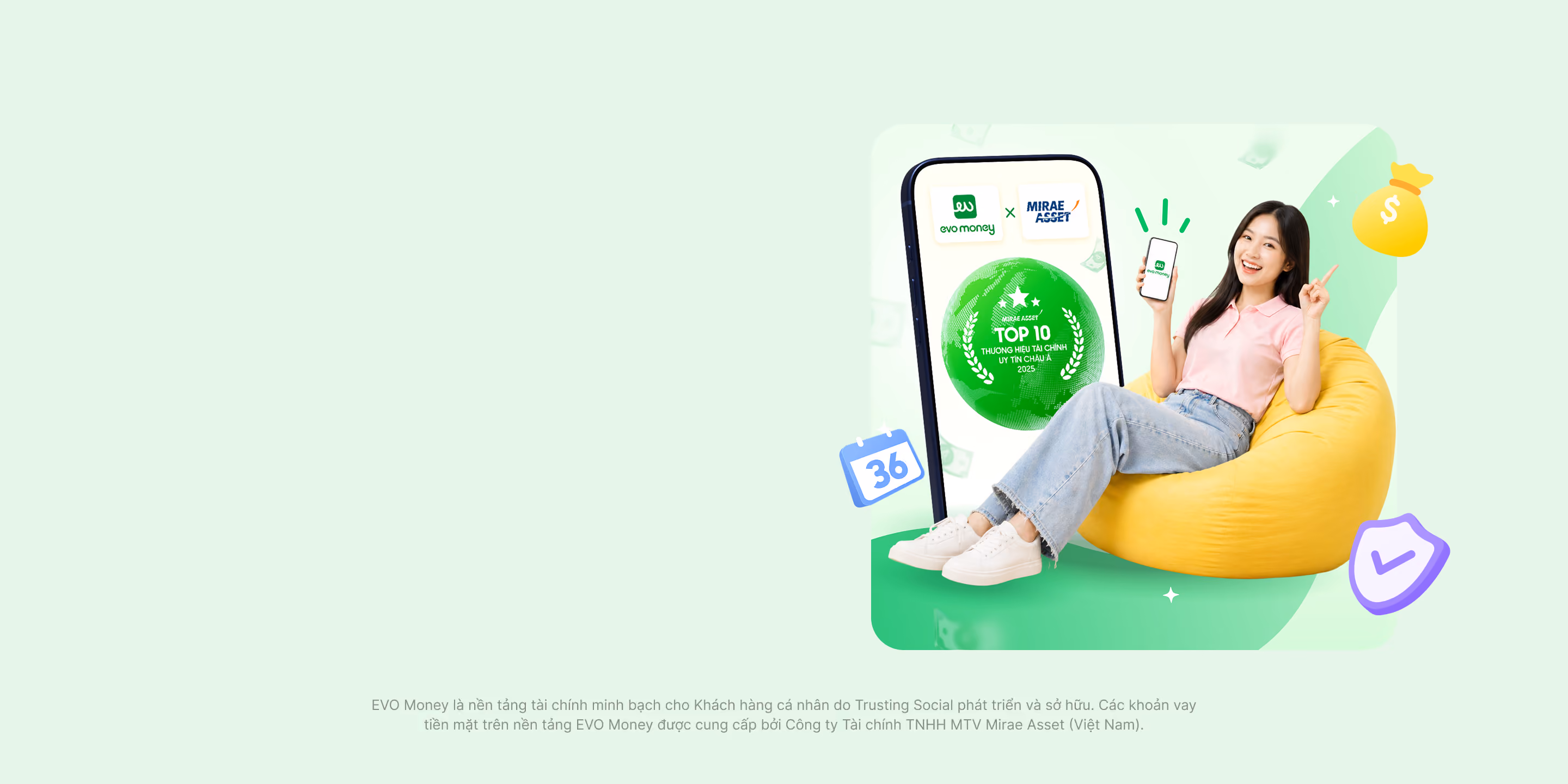 Khách hàng đăng ký vay EVO Money trên điện thoại