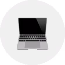 Biểu tượng laptop màu xám