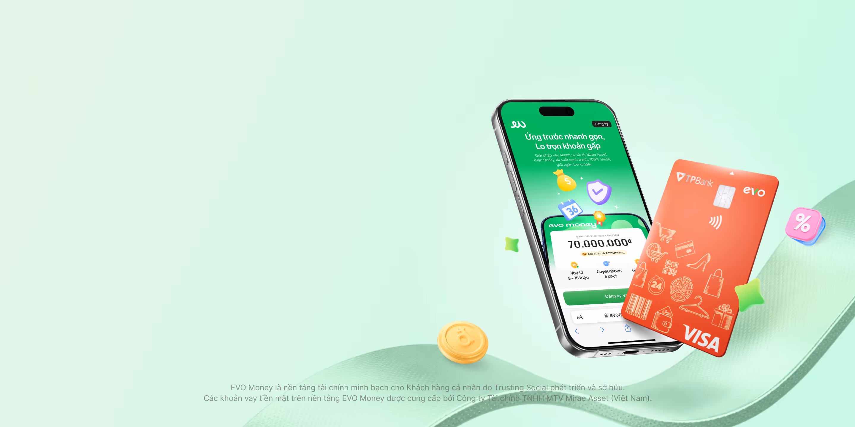 Khách hàng đăng ký vay EVO Money trên điện thoại