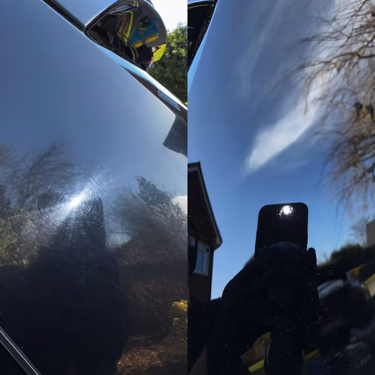 Close up of newly cleaned car