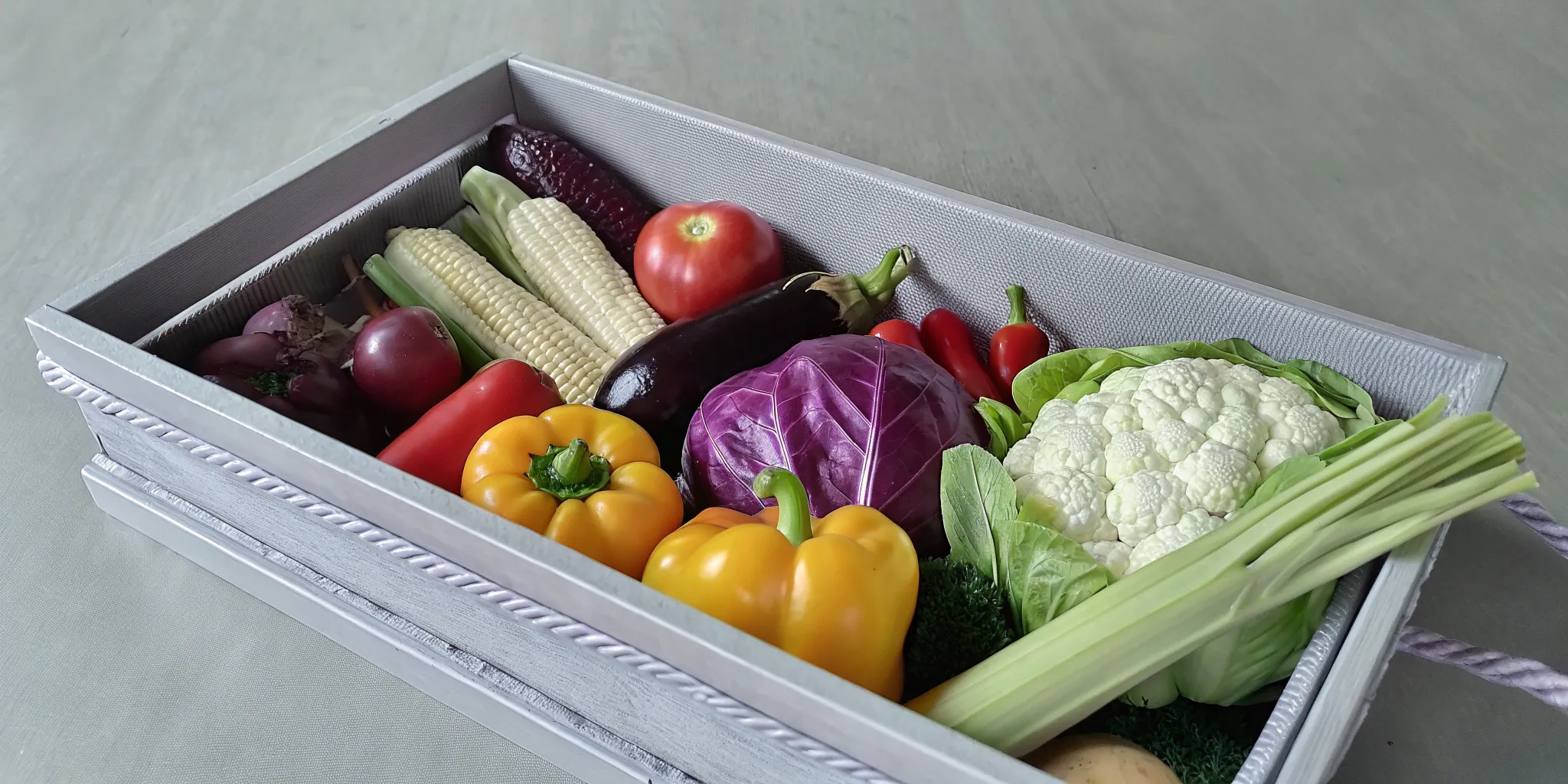 Fresh vegetables in a customizable subscription box delivered in Canada.
