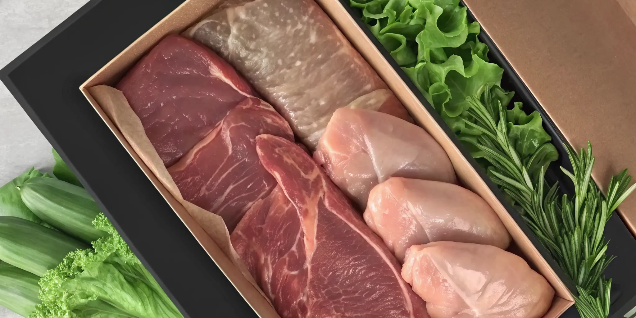 Customizable meat subscription box with various cuts of quality Canadian beef and chicken.
