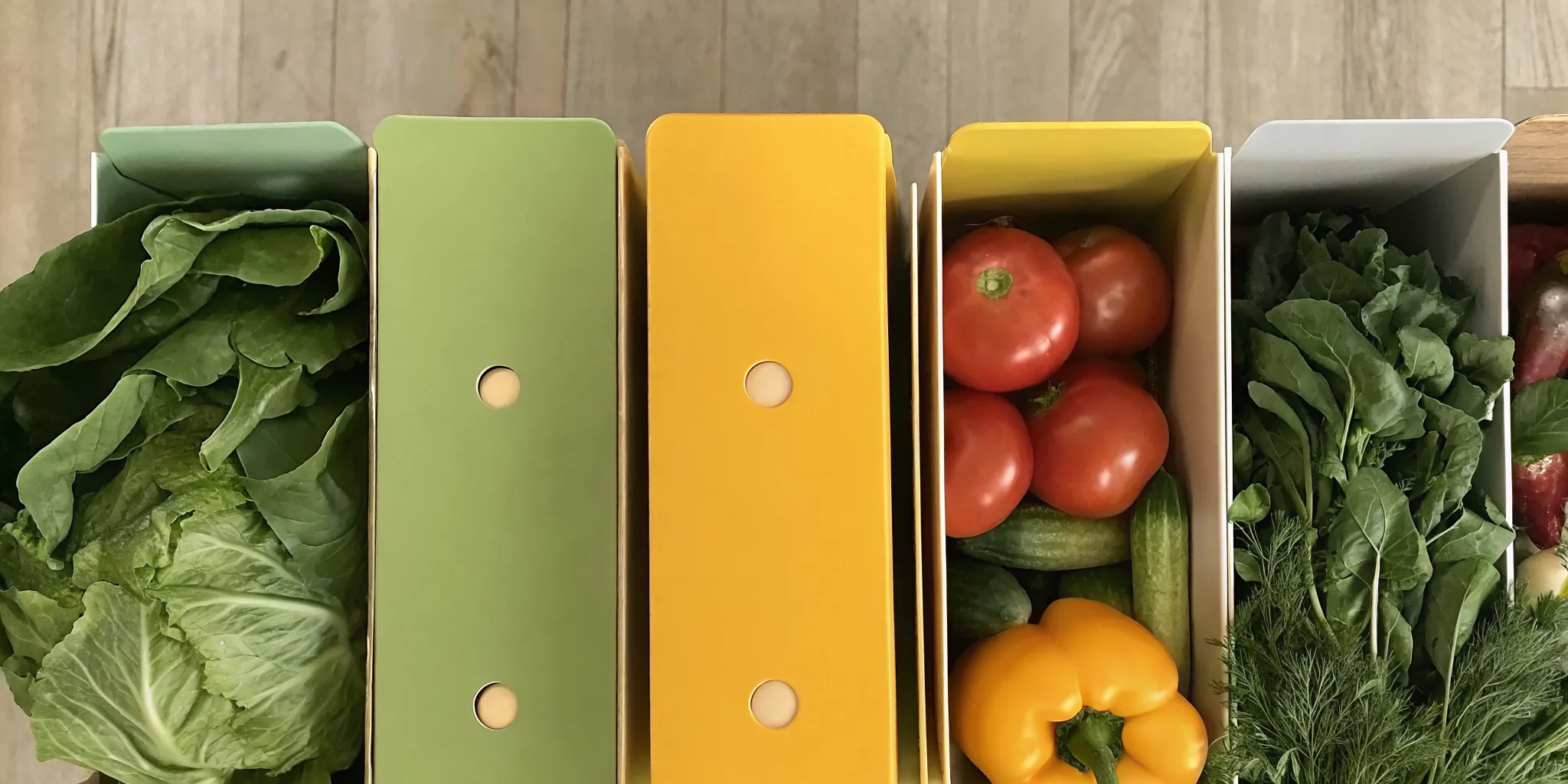 A customizable vegan grocery box filled with fresh produce in Canada.