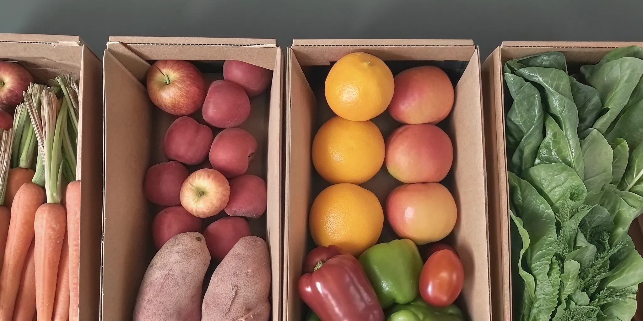 A fruit and veg subscription box filled with fresh, seasonal Canadian produce.