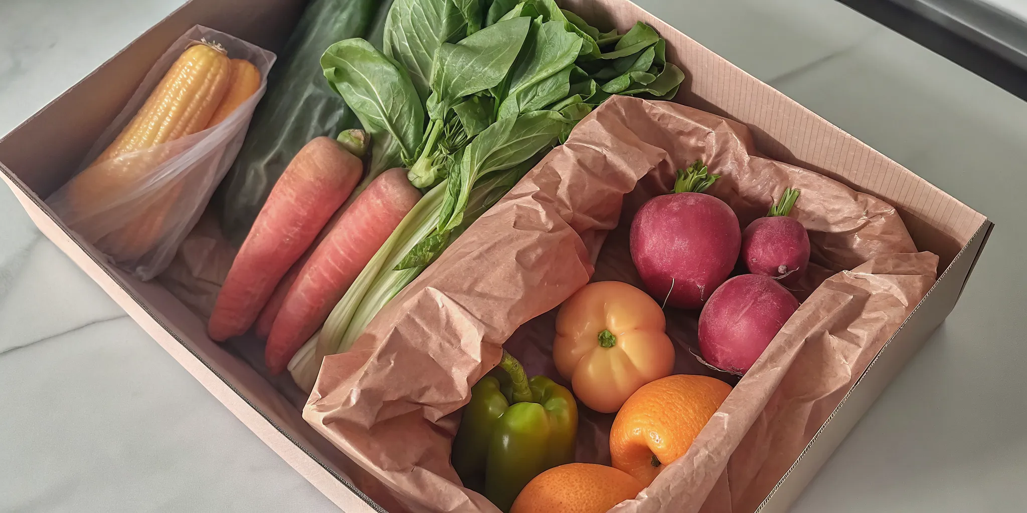 A local produce box of fresh vegetables helps you decide if a subscription is worth it.