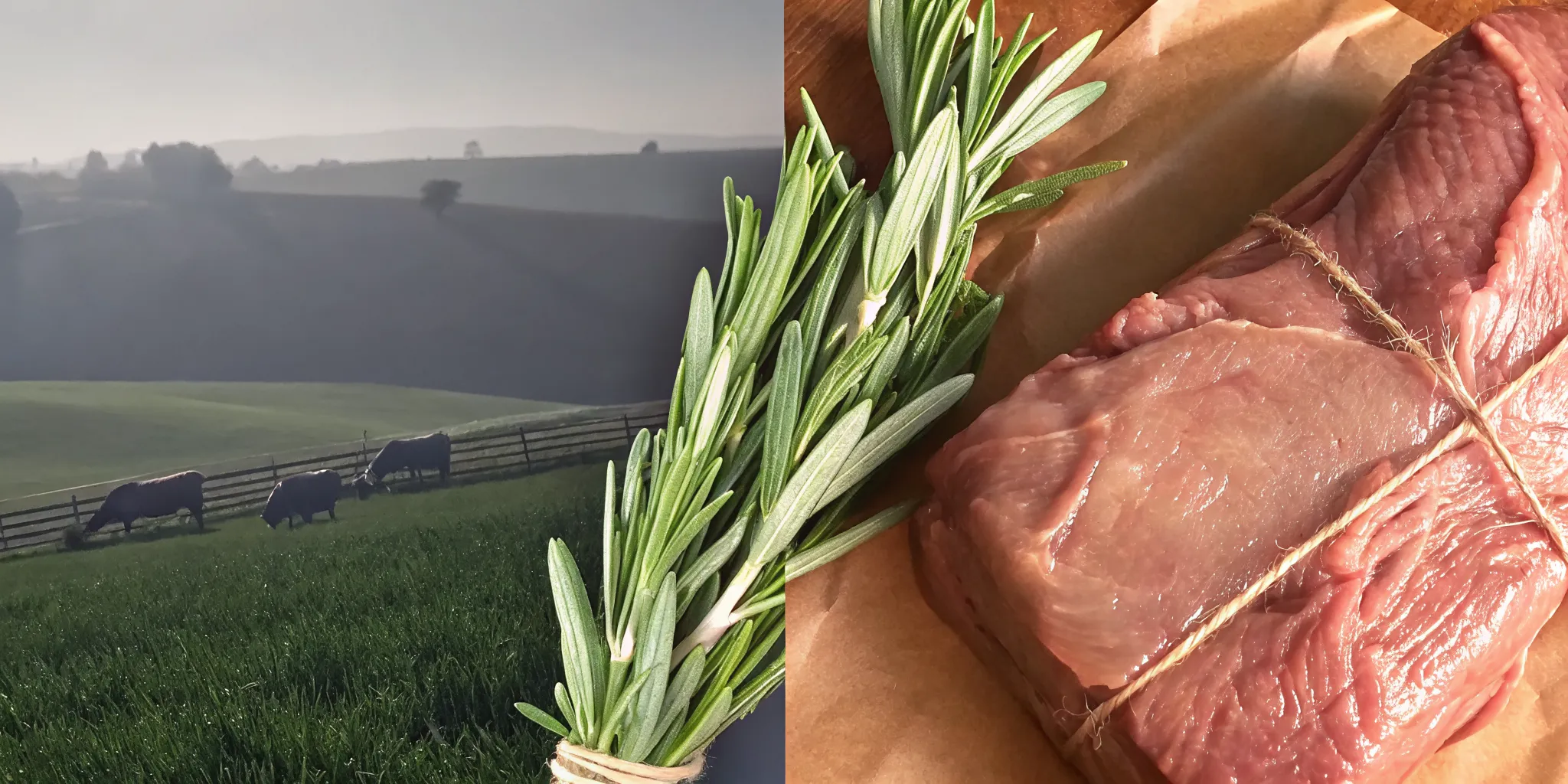 A raw beef roast on butcher paper shows why farm direct meat from cows on pasture is better.
