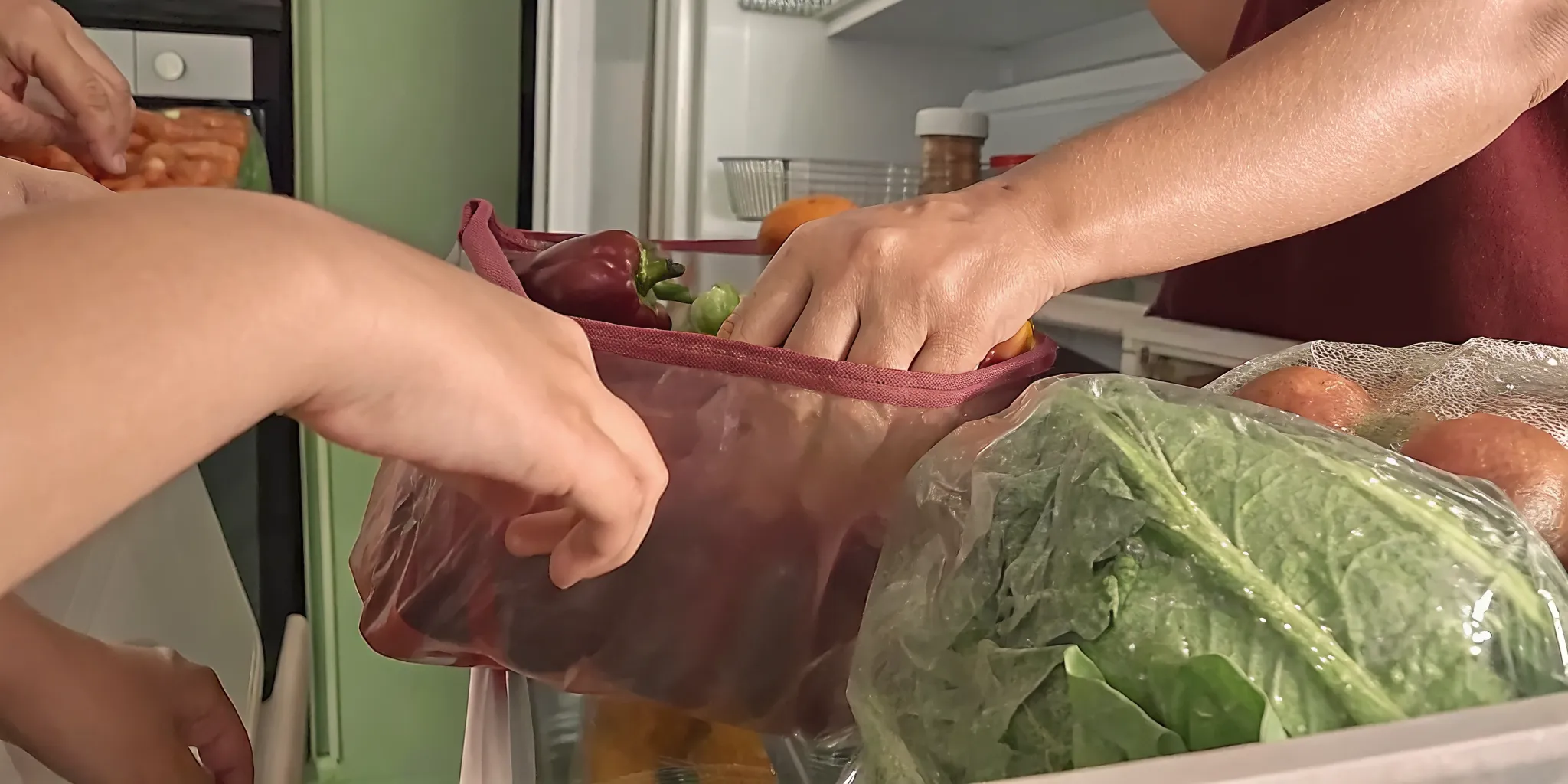 Household planning groceries to reduce food waste