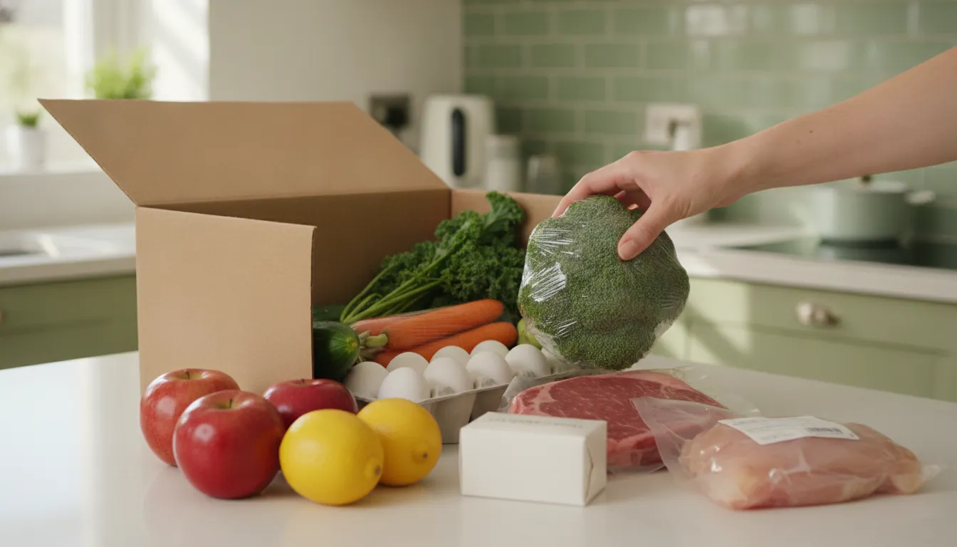 Fresh Ontario groceries packed for refrigerated home delivery