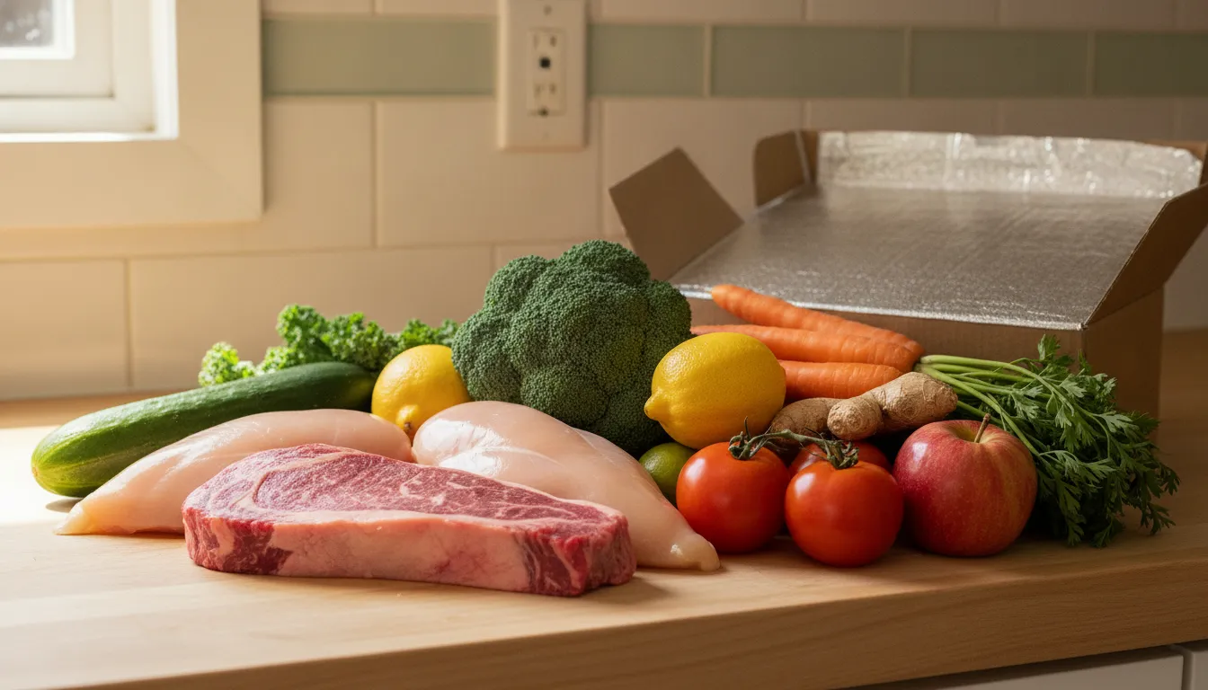 Carefully selected meat products prepared for home delivery