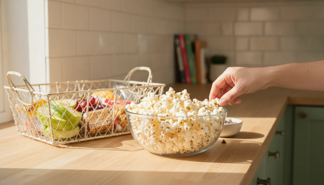 Popcorn ready for a pantry quality check