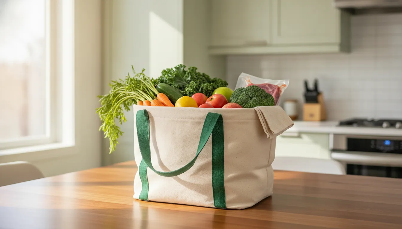 Fresh Canadian groceries prepared for a quality-focused home meal