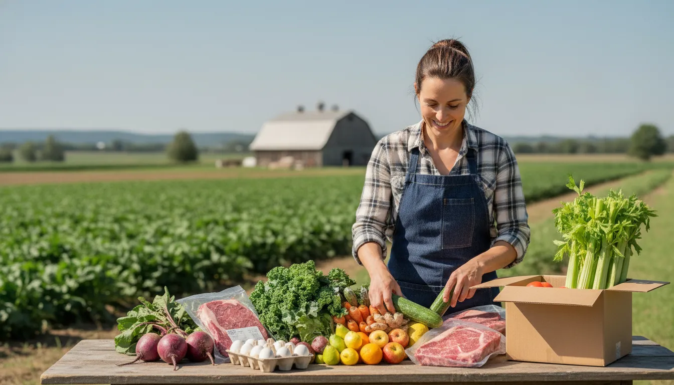 Fresh Canadian groceries selected for a local weekly delivery order