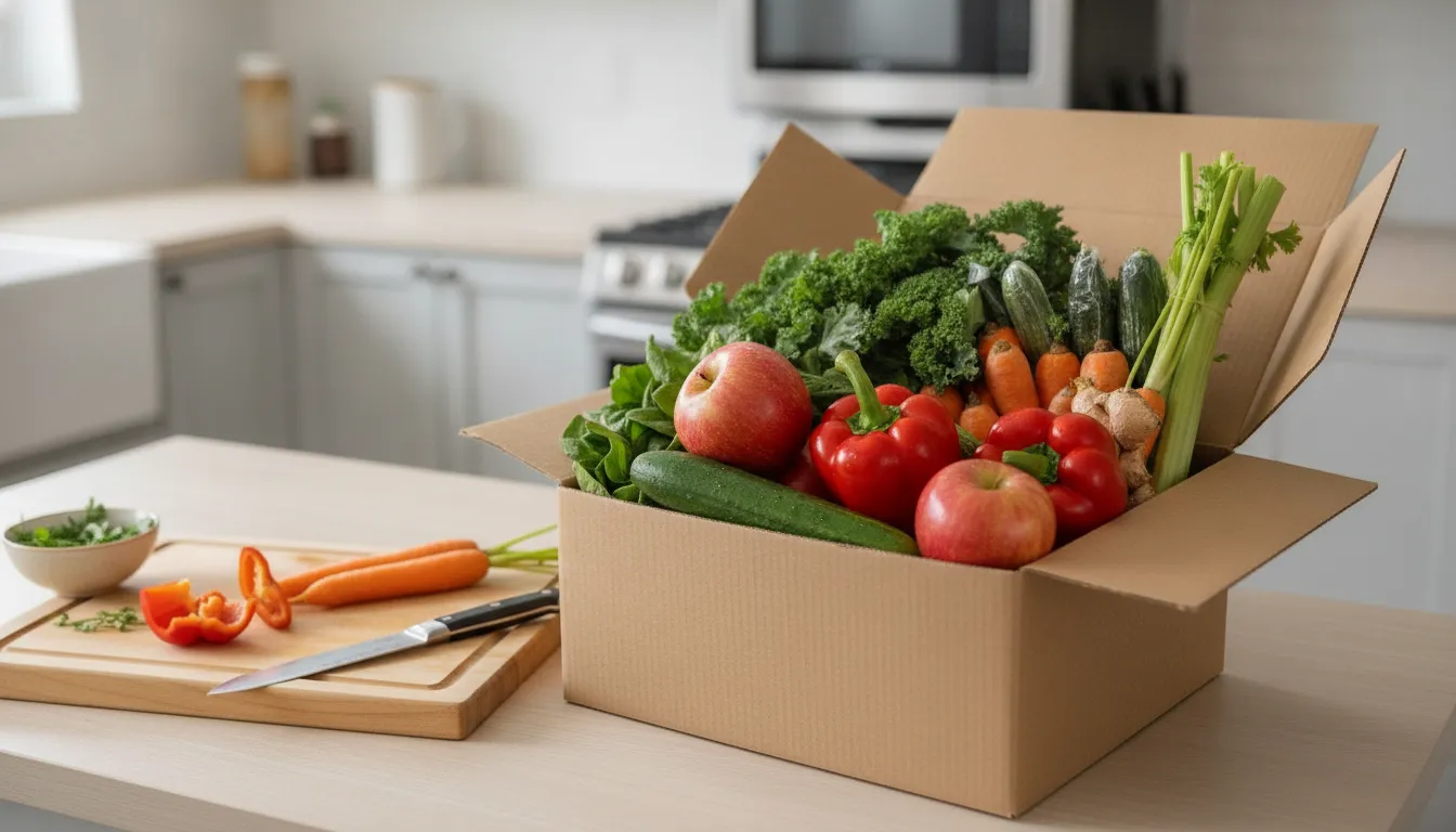 Fresh Ontario produce arranged for a Toronto grocery delivery