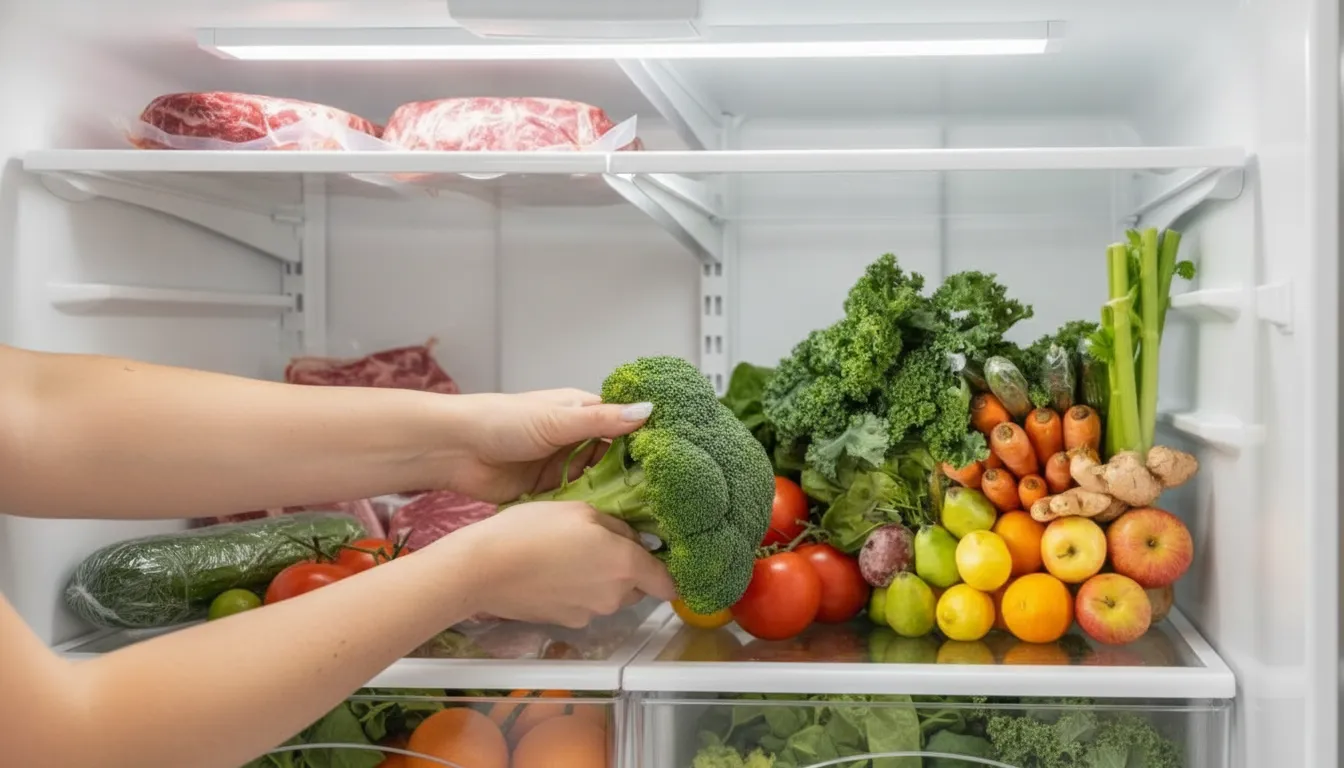 Refrigerated meat delivery arranged safely in a home kitchen