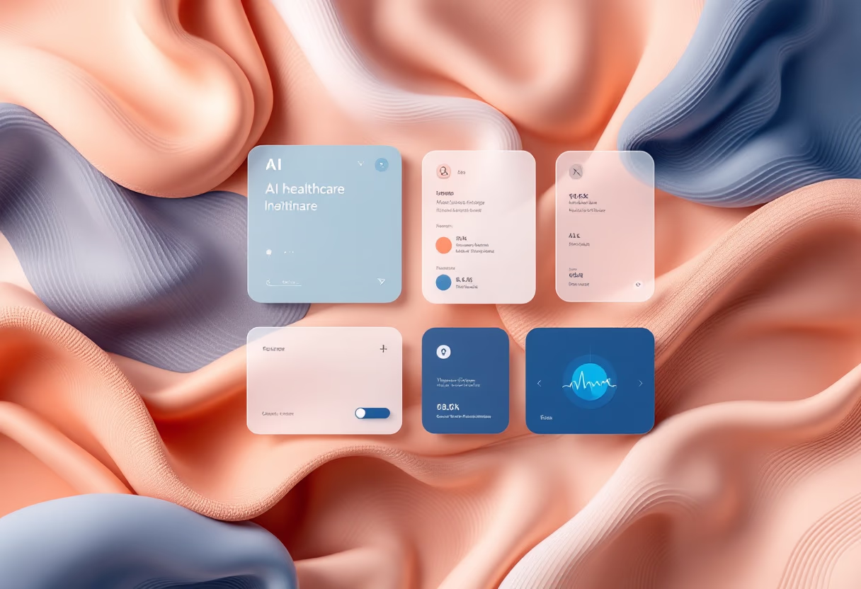 [interface] image carousel of ai innovations (for a ai healthcare company)
