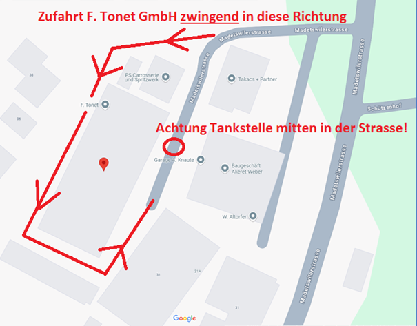 Zufahrtsbeschreibung