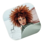 A picture of a woman with red hair.