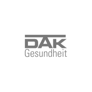 DAK Gesundheit logo with bold DAK letters and Gesundheit underneath.