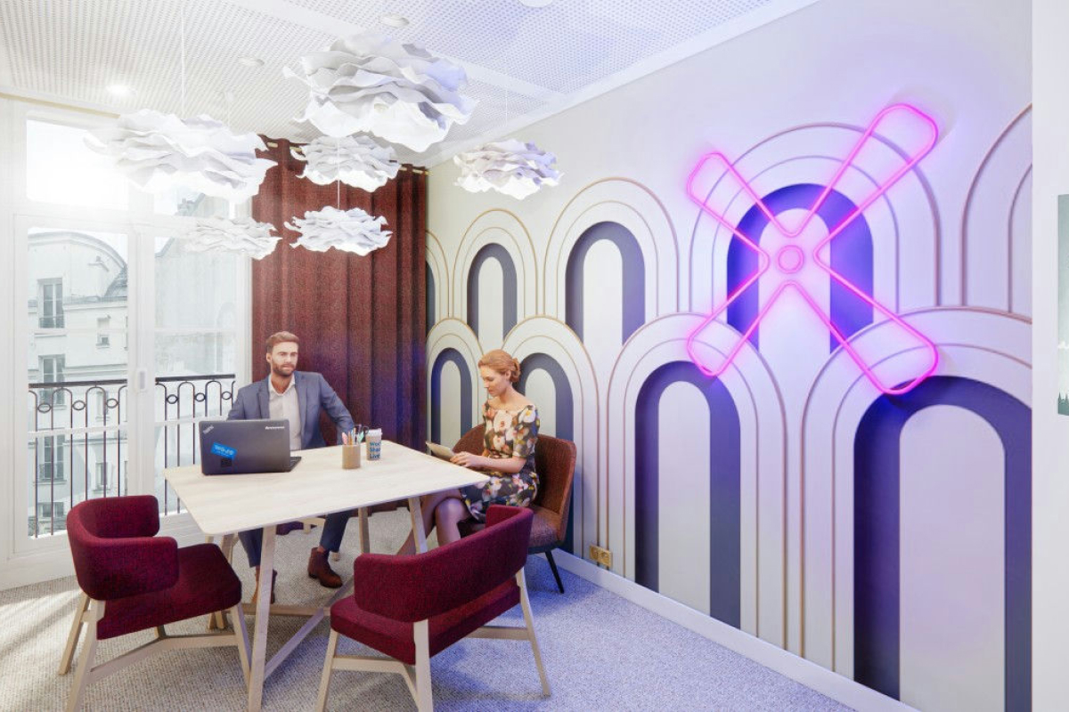 Intérieur centre de coworking – Paris