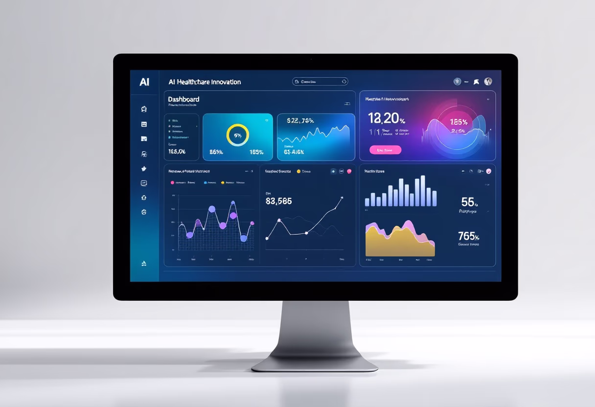 [interface] image carousel of ai innovations (for an ai healthcare company)