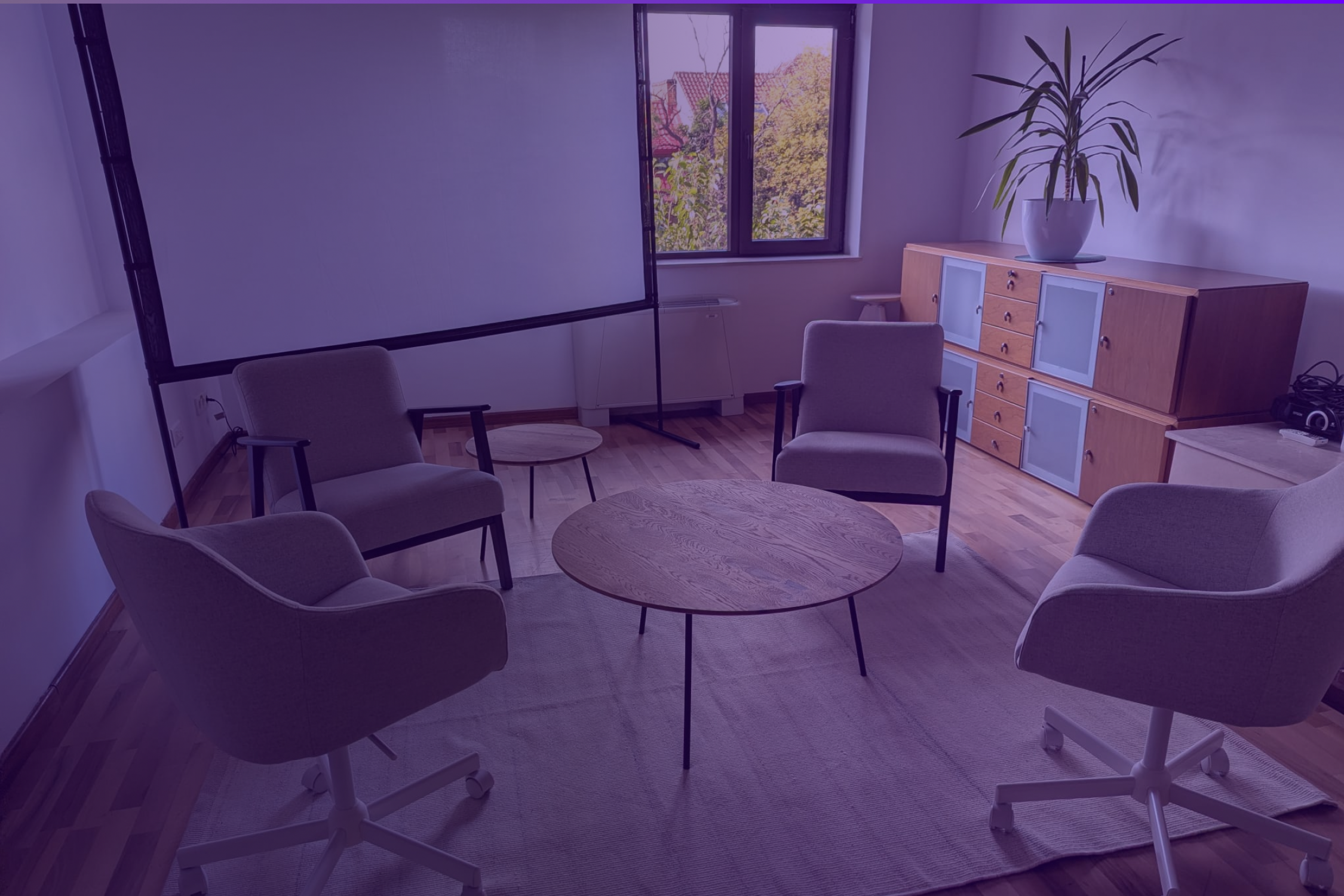 Sala de întâlniri din biroul Risksoft din București