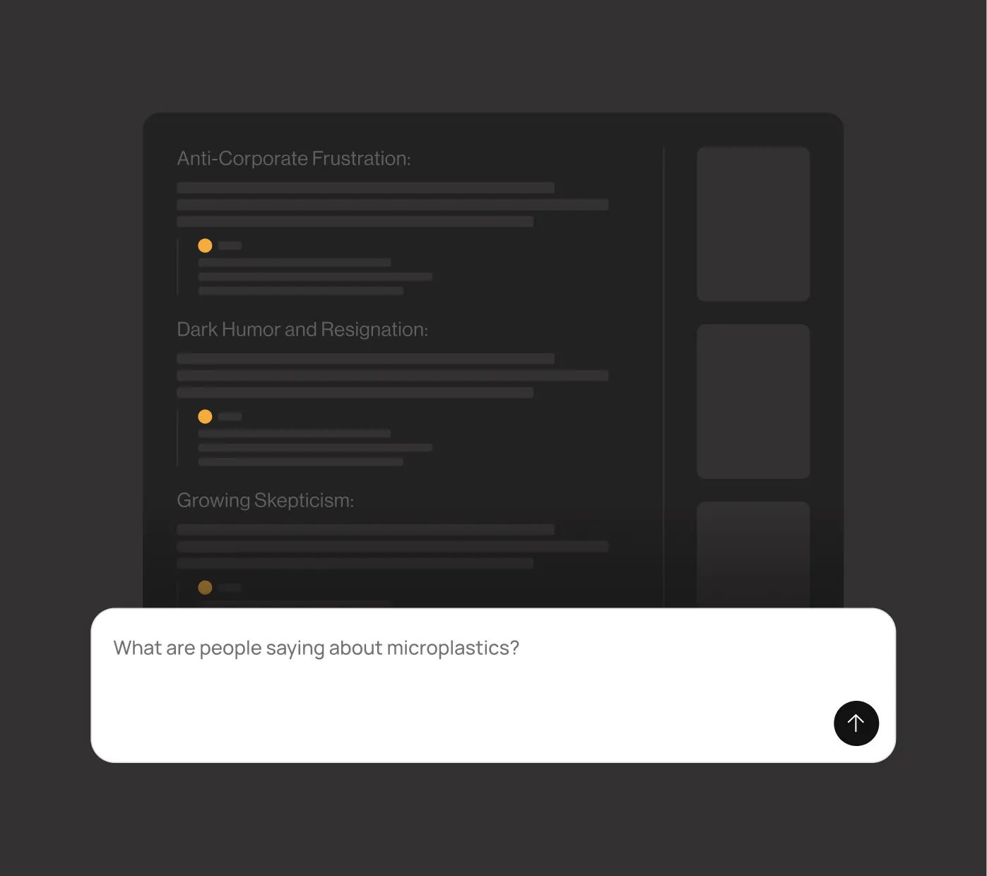 ask-dig AI social search chat interface with brand comparison and trending now query suggestions
