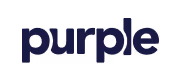 Purple brand logo in bold lowercase letters with a stylized letter P.