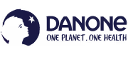 Danone logo with globe and text 'One Planet. One Health.'