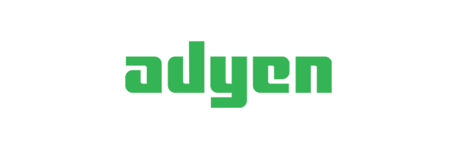 Adyen company logo in green stylized lowercase letters.