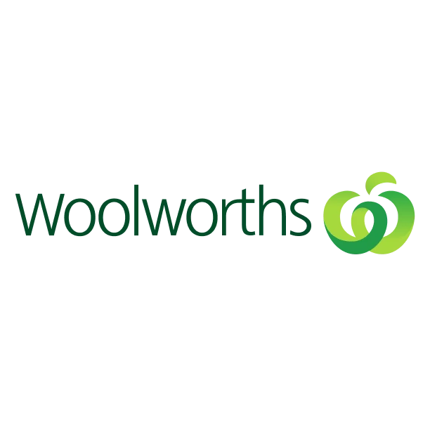 Woolworths logo with green stylized 'W' symbol.
