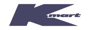 Kmart logo in plum color with stylized lowercase letters.