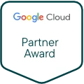 Google Cloud Partner Award badge with Google Cloud logo above the text.