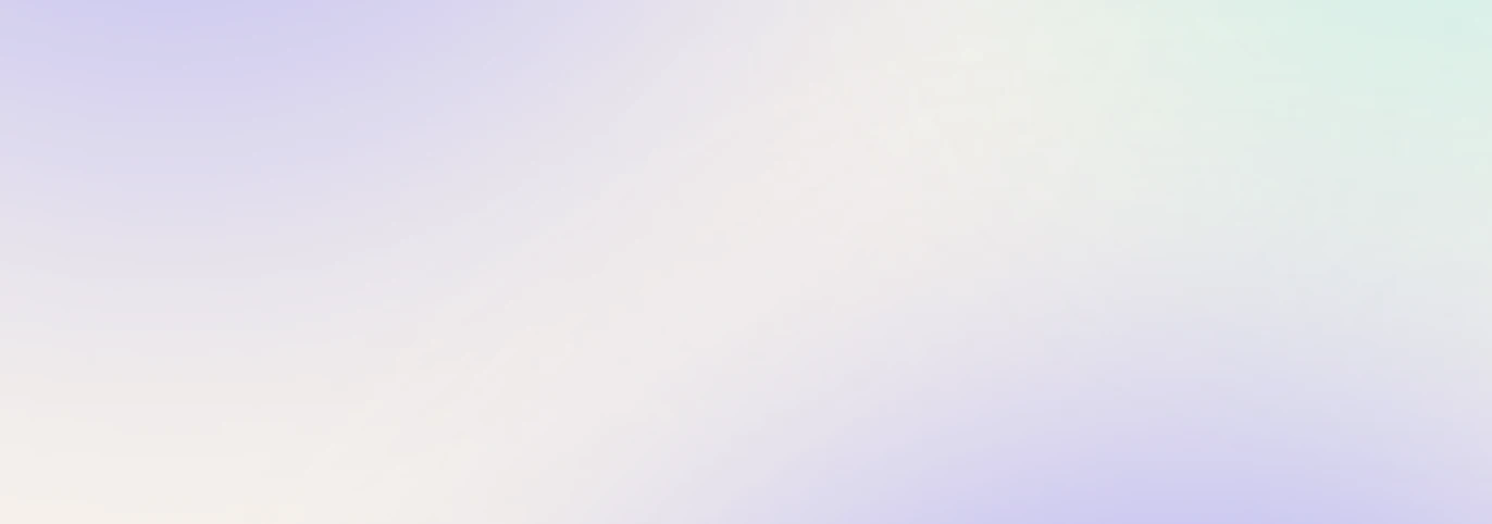 Gradient background blending soft pastel colors including purple, cream, and light green.