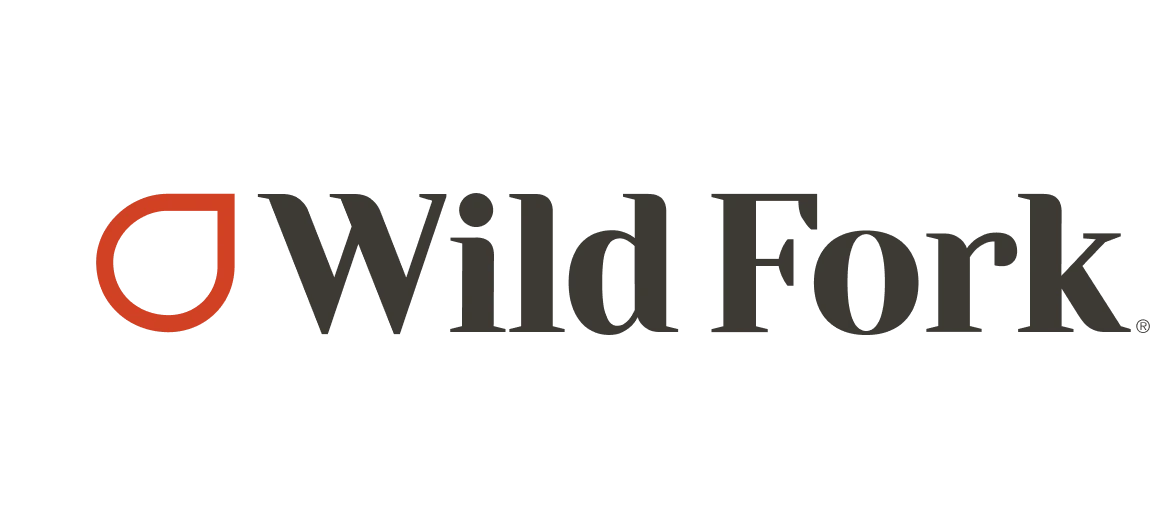 Wild Fork logo with stylized red leaf icon.